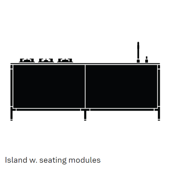 kitchen v1 island w seating modules