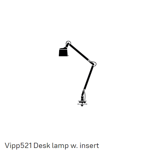 vipp521 desk lamp w insert